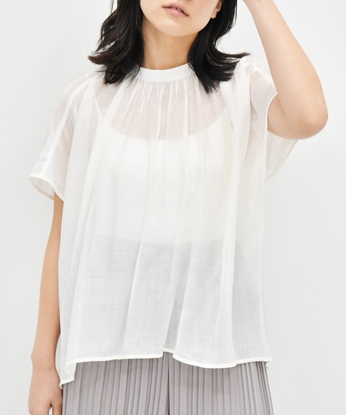 Ambre Neige（アンブルネージュ）の「ギャザーブラウス／【WEB/EC限定商品】（シャツ/ブラウス・レディース・パープル/ホワイト/グリーン・FREE）」の21枚目の写真