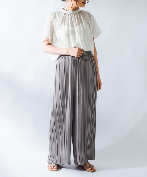 Ambre Neige（アンブルネージュ）の「ギャザーブラウス／【WEB/EC限定商品】（シャツ/ブラウス・レディース・パープル/ホワイト/グリーン・FREE）」の22枚目の写真