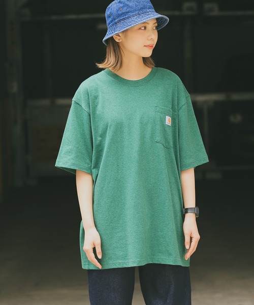 Carhartt(カーハート)の「Carhartt カーハート CRHTT87 S/S ポケット付き クルーネック Tシャツ(Tシャツ/カットソー・メンズ・ホワイト/チャコールグレー/ブラック/ダークブラウン/オレンジ/ブルー/タン/グリーン/グレー/ネイビー/マルーン/ブルー系その他/グリーン系その他/オレンジ系その他/ブルー系その他2・S/M/L/XL)」の8枚目の写真