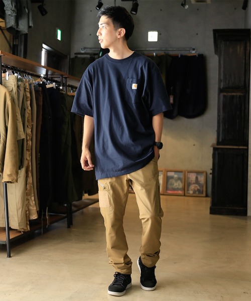 Carhartt(カーハート)の「Carhartt カーハート CRHTT87 S/S ポケット付き クルーネック Tシャツ(Tシャツ/カットソー・メンズ・ホワイト/チャコールグレー/ブラック/ダークブラウン/オレンジ/ブルー/タン/グリーン/グレー/ネイビー/マルーン/ブルー系その他/グリーン系その他/オレンジ系その他/ブルー系その他2・S/M/L/XL)」の20枚目の写真