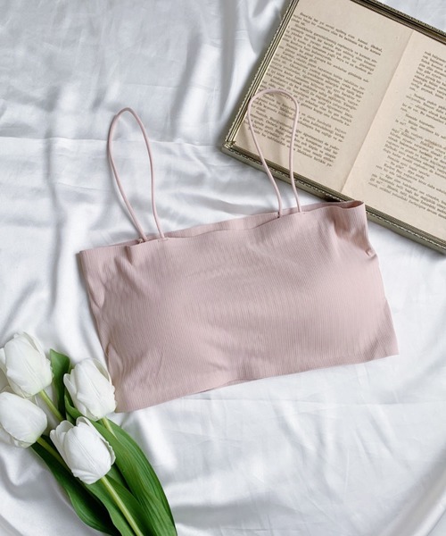 CLEA（クレア）の「カップ付きシームレスブラトップ（チューブトップ・レディース・ホワイト/ブラック/ピンクベージュ/ブルー/ミント/ピンク/グレー・FREE）」の9枚目の写真