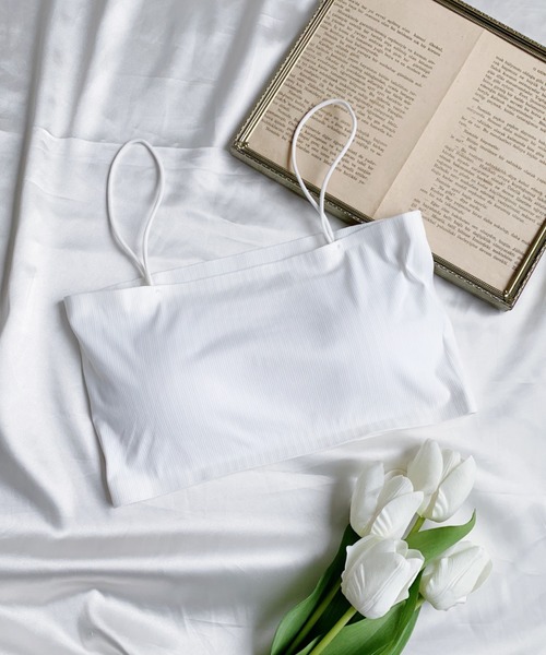 CLEA（クレア）の「カップ付きシームレスブラトップ（チューブトップ・レディース・ホワイト/ブラック/ピンクベージュ/ブルー/ミント/ピンク/グレー・FREE）」の10枚目の写真