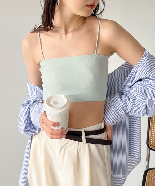 セール】カップ付きシームレスブラトップ（チューブトップ）｜CLEA