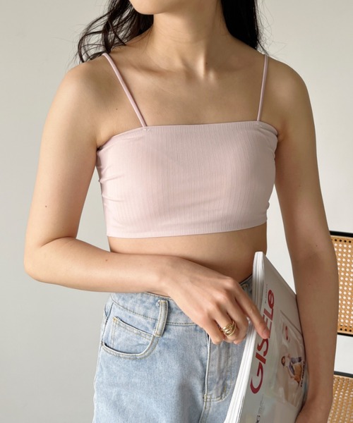 CLEA（クレア）の「カップ付きシームレスブラトップ（チューブトップ・レディース・ホワイト/ブラック/ピンクベージュ/ブルー/ミント/ピンク/グレー・FREE）」の22枚目の写真