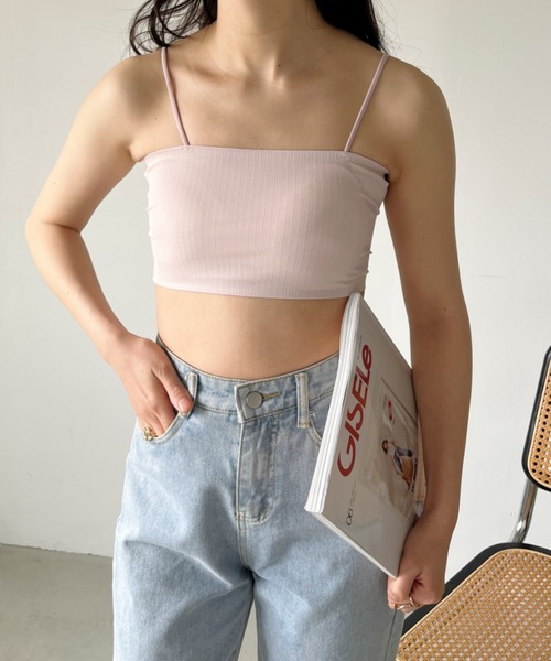 CLEA（クレア）の「カップ付きシームレスブラトップ（チューブトップ・レディース・ホワイト/ブラック/ピンクベージュ/ブルー/ミント/ピンク/グレー・FREE）」の19枚目の写真