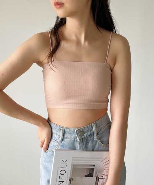 CLEA（クレア）の「カップ付きシームレスブラトップ（チューブトップ・レディース・ホワイト/ブラック/ピンクベージュ/ブルー/ミント/ピンク/グレー・FREE）」の17枚目の写真