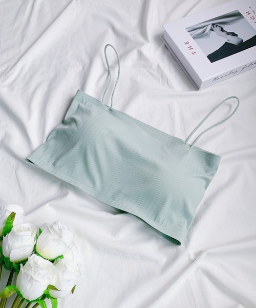 CLEA（クレア）の「カップ付きシームレスブラトップ（チューブトップ・レディース・ホワイト/ブラック/ピンクベージュ/ブルー/ミント/ピンク/グレー・FREE）」の14枚目の写真