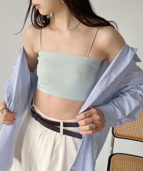 セール】カップ付きシームレスブラトップ（チューブトップ）｜CLEA