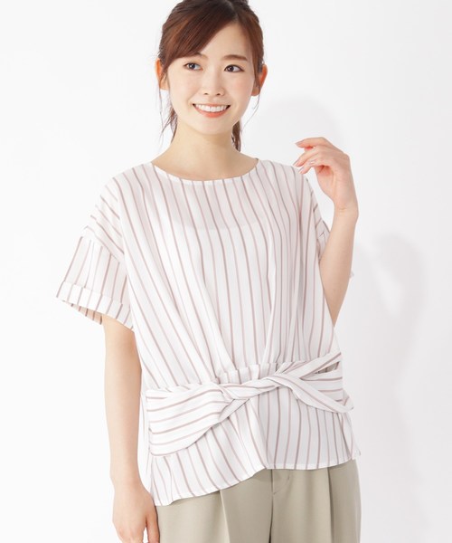 grove（グローブ）の「カーディガン×ウエストマークブラウスセット（その他トップス・レディース・ブラック/ダークグリーン/マスタード/ナチュラル・02/03）」の12枚目の写真