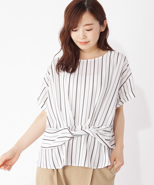 grove（グローブ）の「カーディガン×ウエストマークブラウスセット（その他トップス・レディース・ブラック/ダークグリーン/マスタード/ナチュラル・02/03）」の14枚目の写真