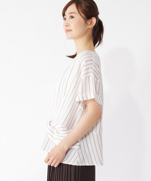 grove（グローブ）の「カーディガン×ウエストマークブラウスセット（その他トップス・レディース・ブラック/ダークグリーン/マスタード/ナチュラル・02/03）」の16枚目の写真