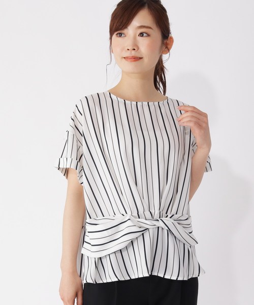 grove（グローブ）の「カーディガン×ウエストマークブラウスセット（その他トップス・レディース・ブラック/ダークグリーン/マスタード/ナチュラル・02/03）」の17枚目の写真