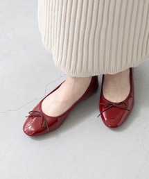 ▼極美品✨エルメス ミノルク 編み込みバレエ フラット パンプス シューズ 赤 2493-23132-25-1w.jpg