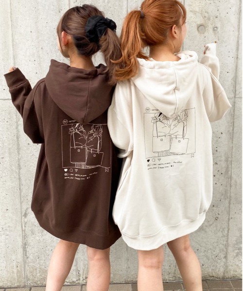 apres jour(アプレジュール)の「ゆるだぼフーディー【ZOZOTOWN限定アイテム】【9AP】(パーカー・レディース・ダークブラウン/ベージュ/アイボリー/ラベンダー・SMALL/MEDIUM)」の14枚目の写真