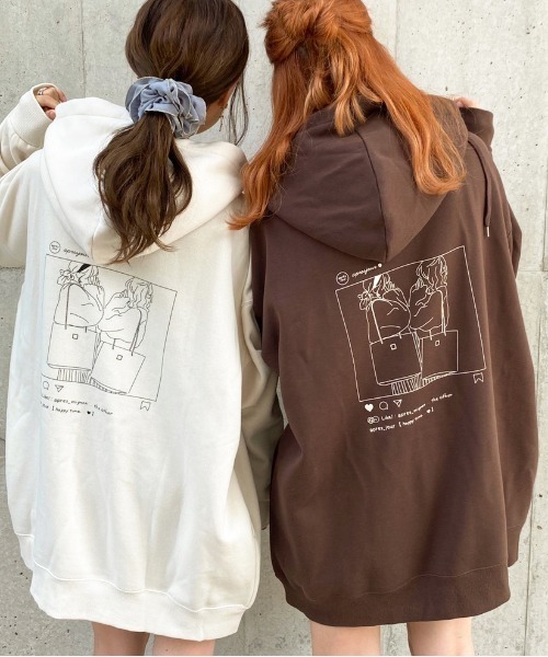 apres jour(アプレジュール)の「ゆるだぼフーディー【ZOZOTOWN限定アイテム】【9AP】(パーカー・レディース・ダークブラウン/ベージュ/アイボリー/ラベンダー・SMALL/MEDIUM)」の15枚目の写真
