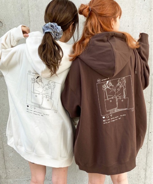 apres jour(アプレジュール)の「ゆるだぼフーディー【ZOZOTOWN限定アイテム】【9AP】(パーカー・レディース・ダークブラウン/ベージュ/アイボリー/ラベンダー・SMALL/MEDIUM)」の16枚目の写真