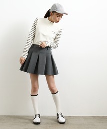 ジュンアンドロペ　ダンボールニットフレアースカート ジュンアンドロペ ダンボールニットフレアースカート JUN&ROPE