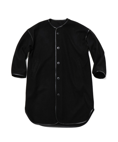 slowmelly(スローメリー)の「【WEARISTA てら】パイピングライトアウター(ノーカラージャケット・レディース・ブラック/ベージュ・FREE)」の15枚目の写真