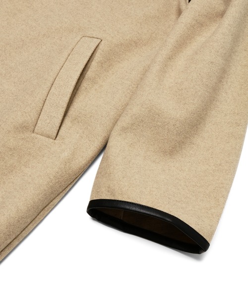 slowmelly(スローメリー)の「【WEARISTA てら】パイピングライトアウター(ノーカラージャケット・レディース・ブラック/ベージュ・FREE)」の21枚目の写真