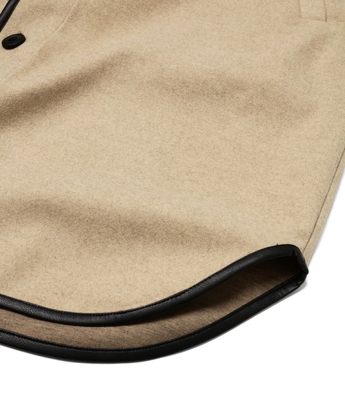 slowmelly(スローメリー)の「【WEARISTA てら】パイピングライトアウター(ノーカラージャケット・レディース・ブラック/ベージュ・FREE)」の22枚目の写真