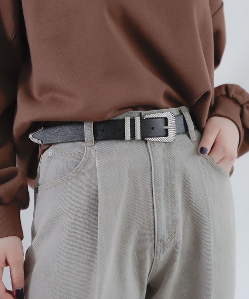 PAGEBOY（ページボーイ）の「モードバックルベルト2（ベルト・レディース・レオパード/ブラック/ダークブラウン/ホワイト系その他/ゼブラ/チェック/グレー系その他2/オフホワイト/ホワイト系その他2・FREE）」の13枚目の写真