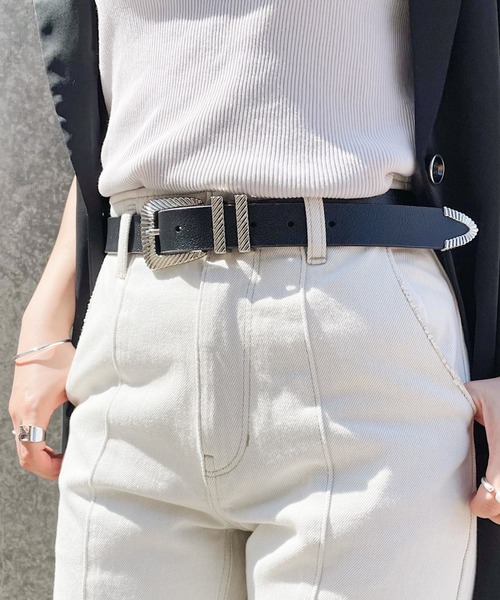 PAGEBOY（ページボーイ）の「モードバックルベルト2（ベルト・レディース・レオパード/ブラック/ダークブラウン/ホワイト系その他/ゼブラ/チェック/グレー系その他2/オフホワイト/ホワイト系その他2・FREE）」の12枚目の写真