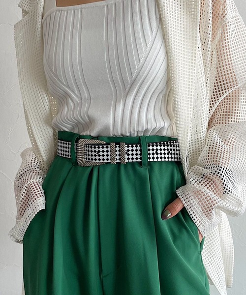 PAGEBOY（ページボーイ）の「モードバックルベルト2（ベルト・レディース・レオパード/ブラック/ダークブラウン/ホワイト系その他/ゼブラ/チェック/グレー系その他2/オフホワイト/ホワイト系その他2・FREE）」の16枚目の写真