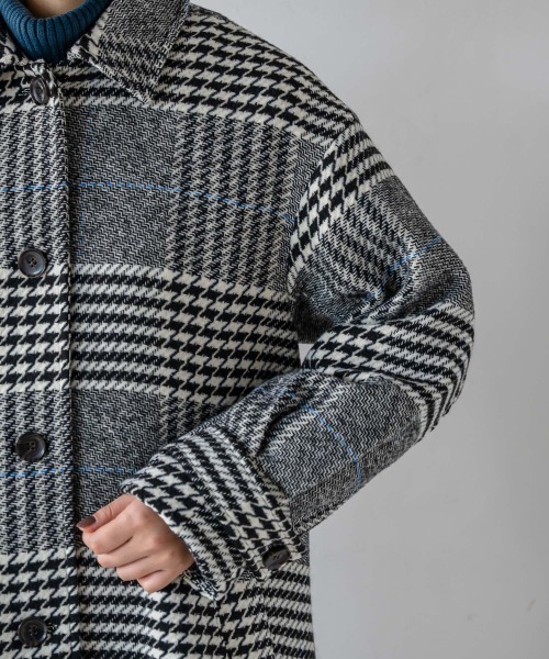 PAGEBOY（ページボーイ）の「チェックマキシルーズコート（ダウンジャケット/コート・レディース・ブラック/チェック・FREE）」の10枚目の写真