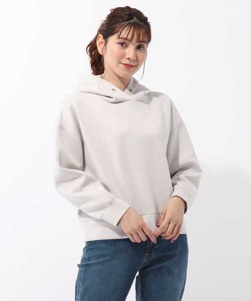 grove（グローブ）の「◆【S-LL】ダンボールショート丈パーカー（パーカー・レディース・アイボリー/グレー系その他/ナチュラル/イエロー系その他・01/02/03/04）」の4枚目の写真