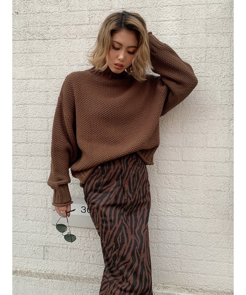 EGOIST（エゴイスト）の「ゼブラ柄ロングタイトスカート（スカート・レディース・ホワイト/ブラウン・S/M）」の10枚目の写真