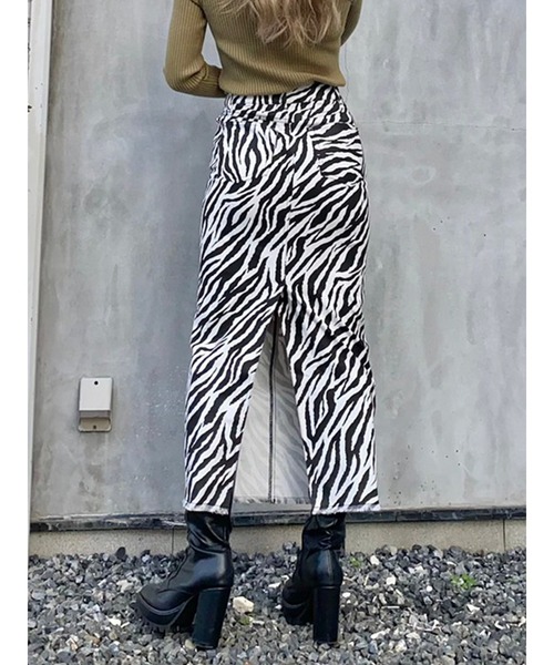 EGOIST（エゴイスト）の「ゼブラ柄ロングタイトスカート（スカート