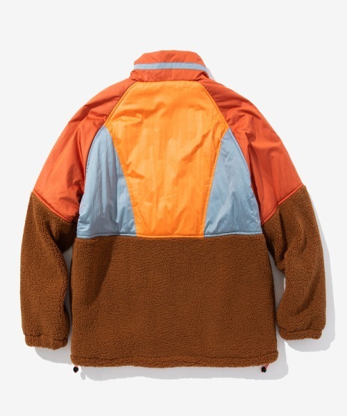 rehacer(レアセル)の「rehacer : Over Size Joint Boa Jacket /オーバーサイズ ジョイント ボアジャケット(ブルゾン・メンズ・オレンジ/グリーン・MEDIUM/LARGE/X-LARGE)」の4枚目の写真
