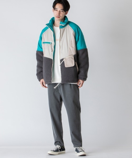 rehacer(レアセル)の「rehacer : Over Size Joint Boa Jacket /オーバーサイズ ジョイント ボアジャケット(ブルゾン・メンズ・オレンジ/グリーン・MEDIUM/LARGE/X-LARGE)」の13枚目の写真