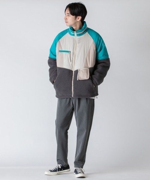 rehacer(レアセル)の「rehacer : Over Size Joint Boa Jacket /オーバーサイズ ジョイント ボアジャケット(ブルゾン・メンズ・オレンジ/グリーン・MEDIUM/LARGE/X-LARGE)」の15枚目の写真