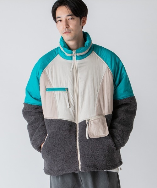rehacer(レアセル)の「rehacer : Over Size Joint Boa Jacket /オーバーサイズ ジョイント ボアジャケット(ブルゾン・メンズ・オレンジ/グリーン・MEDIUM/LARGE/X-LARGE)」の17枚目の写真