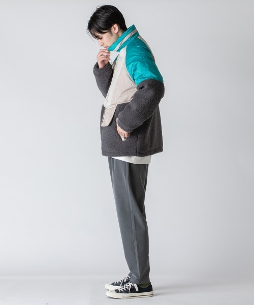 rehacer(レアセル)の「rehacer : Over Size Joint Boa Jacket /オーバーサイズ ジョイント ボアジャケット(ブルゾン・メンズ・オレンジ/グリーン・MEDIUM/LARGE/X-LARGE)」の18枚目の写真