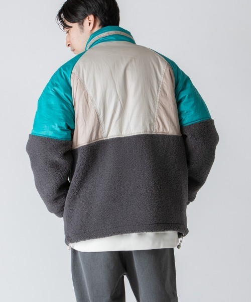 rehacer(レアセル)の「rehacer : Over Size Joint Boa Jacket /オーバーサイズ ジョイント ボアジャケット(ブルゾン・メンズ・オレンジ/グリーン・MEDIUM/LARGE/X-LARGE)」の19枚目の写真