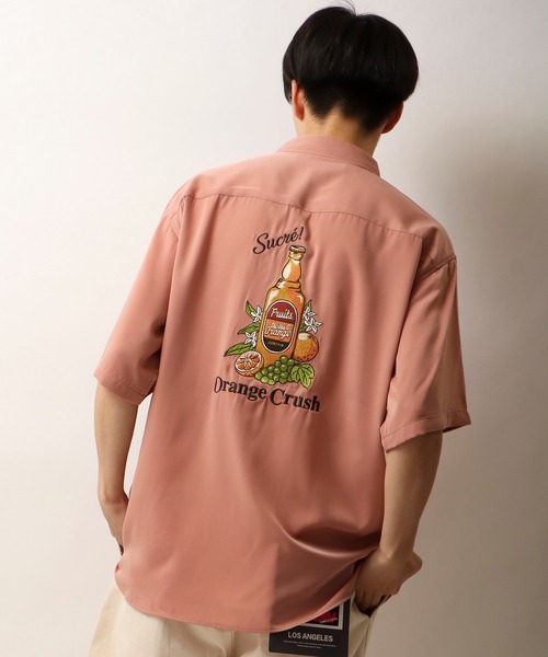 POWER TO THE PEOPLE(パワートゥーザピープル)の「POWER TO THE PEOPLE 刺繍開襟シャツオープンカラーシャツ(シャツ/ブラウス・メンズ・パープル/アイボリー/ピンク/ブルー/ダークブルー/マルチ・L/M/LL)」の5枚目の写真