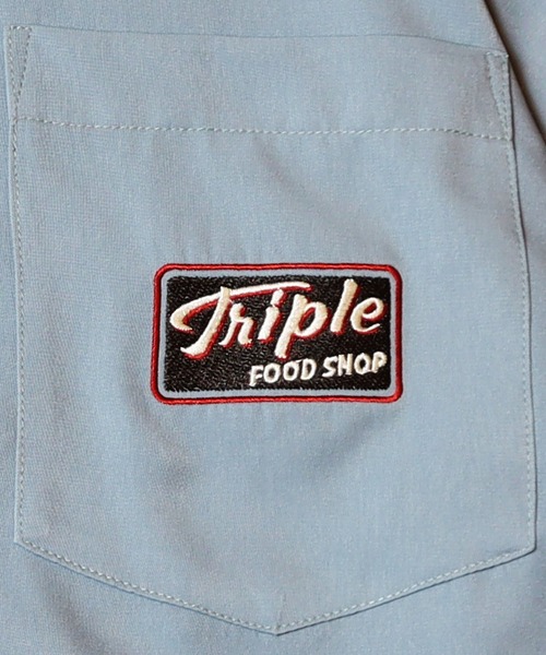 POWER TO THE PEOPLE(パワートゥーザピープル)の「POWER TO THE PEOPLE 刺繍開襟シャツオープンカラーシャツ(シャツ/ブラウス・メンズ・パープル/アイボリー/ピンク/ブルー/ダークブルー/マルチ・L/M/LL)」の17枚目の写真