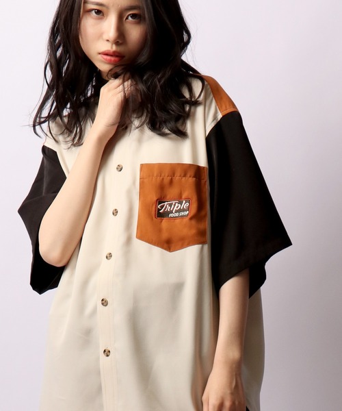 POWER TO THE PEOPLE(パワートゥーザピープル)の「POWER TO THE PEOPLE 刺繍開襟シャツオープンカラーシャツ(シャツ/ブラウス・メンズ・パープル/アイボリー/ピンク/ブルー/ダークブルー/マルチ・L/M/LL)」の11枚目の写真