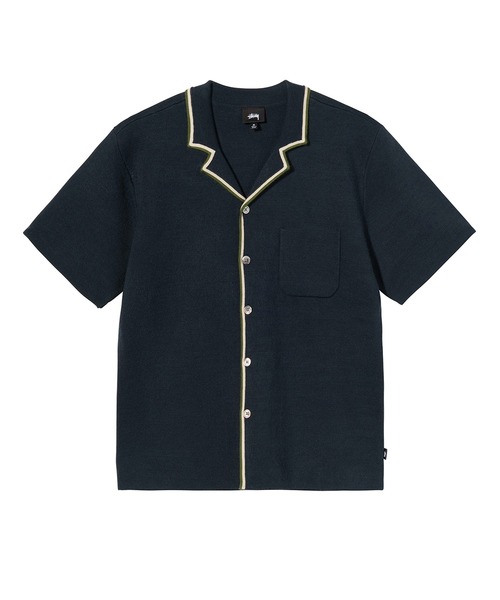 STUSSY ステューシー ストライプ エッジ ニット シャツ トップス STUSSY ステューシー ストライプ エッジ ニット シャツ トップス