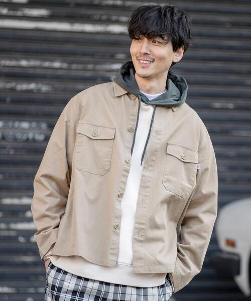 coen(コーエン)の「【WEB限定カラー】USAコットンシェフシャツ"CHEF SHIRTS"(セットアップ対応)#(シャツ/ブラウス・メンズ・ブラウン/ベージュ/ネイビー/オリーブ/ライトグレー/ブラック/オフホワイト・SMALL/MEDIUM/X-LARGE/LARGE)」の5枚目の写真