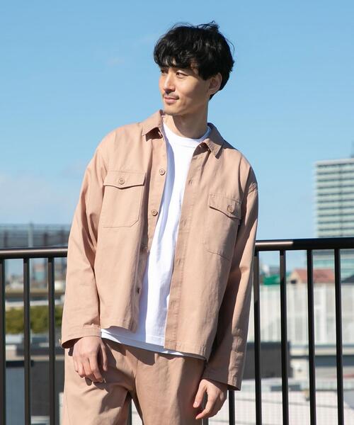 coen(コーエン)の「【WEB限定カラー】USAコットンシェフシャツ"CHEF SHIRTS"(セットアップ対応)#(シャツ/ブラウス・メンズ・ブラウン/ベージュ/ネイビー/オリーブ/ライトグレー/ブラック/オフホワイト・SMALL/MEDIUM/X-LARGE/LARGE)」の4枚目の写真
