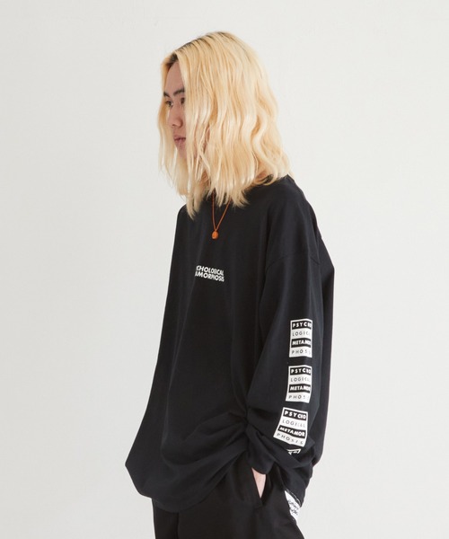 PSYCHOLOGICAL METAMORPHOSIS(サイコロジカルメタモーフォーセス)の「BOX LOGO LS TEE(Tシャツ/カットソー・メンズ・グリーン/ブラック/パープル・XXL/M/L/XL)」の7枚目の写真