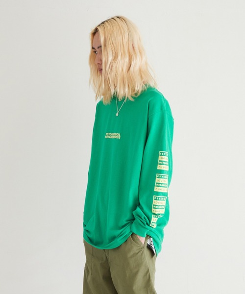PSYCHOLOGICAL METAMORPHOSIS(サイコロジカルメタモーフォーセス)の「BOX LOGO LS TEE(Tシャツ/カットソー・メンズ・グリーン/ブラック/パープル・XXL/M/L/XL)」の17枚目の写真