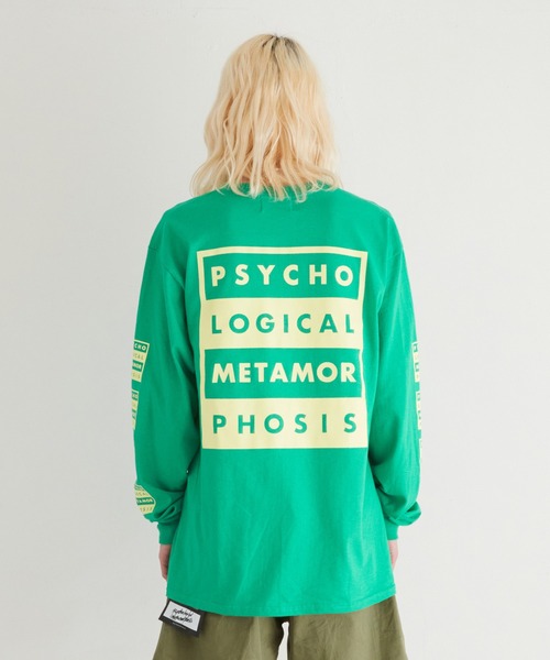 PSYCHOLOGICAL METAMORPHOSIS(サイコロジカルメタモーフォーセス)の「BOX LOGO LS TEE(Tシャツ/カットソー・メンズ・グリーン/ブラック/パープル・XXL/M/L/XL)」の20枚目の写真