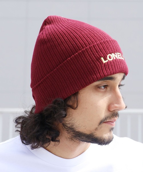 LONELY/論理（ロンリー）の「LONELY(論理)/ロンリー LONELY BEANIE ニットキャップ ニット帽 ビーニーキャップ（ニットキャップ/ビーニー・メンズ・グレー/ブラック/バーガンディー・ONE SIZE）」の15枚目の写真