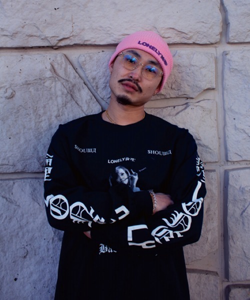 LONELY/論理（ロンリー）の「LONELY(論理)/ロンリー LONELY BEANIE ニットキャップ ニット帽 ビーニーキャップ（ニットキャップ/ビーニー・メンズ・グレー/ブラック/バーガンディー・ONE SIZE）」の16枚目の写真