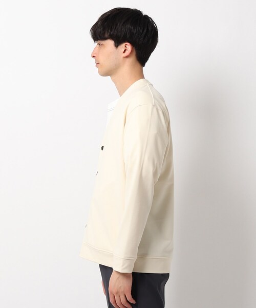 OPAQUE.CLIP(オペークドットクリップ)の「◆エアロノットインレイ Vネックカーディガン(カーディガン/ボレロ・メンズ・アイボリー/ブラック/ベージュ・03/02)」の18枚目の写真