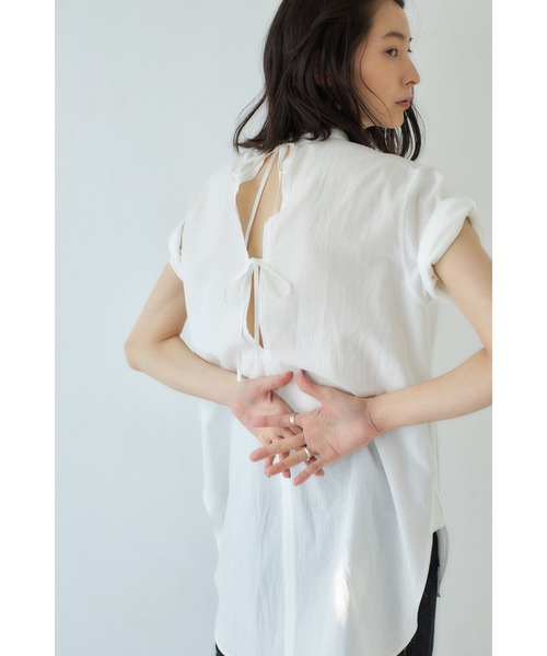 CASA FLINE（カーサフライン）の「サイド開きチュニックトップス（シャツ/ブラウス・レディース・ホワイト・FREE）」の9枚目の写真